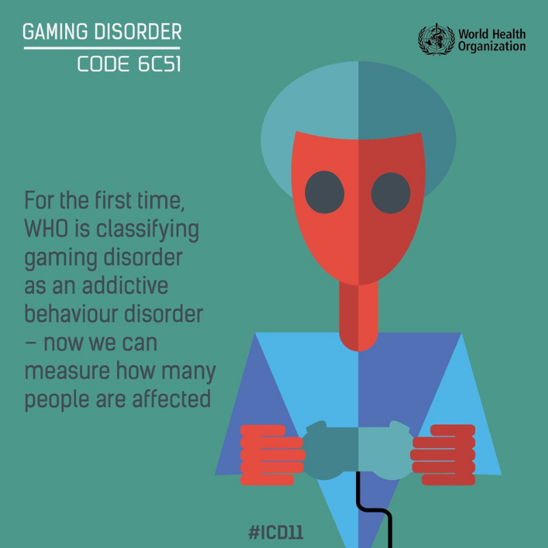 WHO에서 공개한 ICD-11 ‘gaming disorder’ 시트